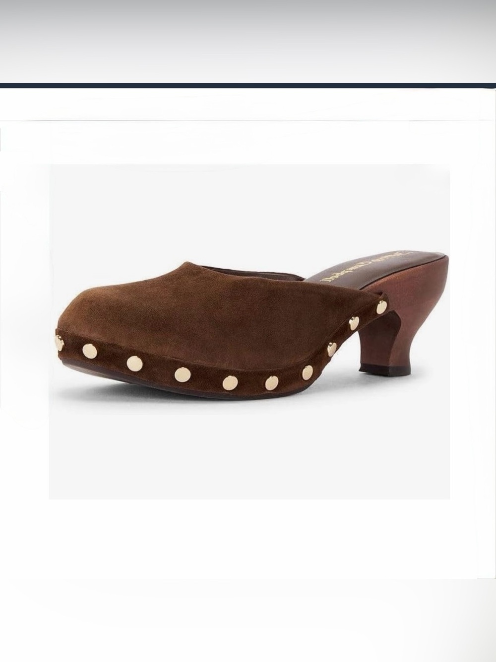 SOLD!!!! Jeffrey Campbell Brown Suede Studded Slip-On Mules - Picture 6 of 13
